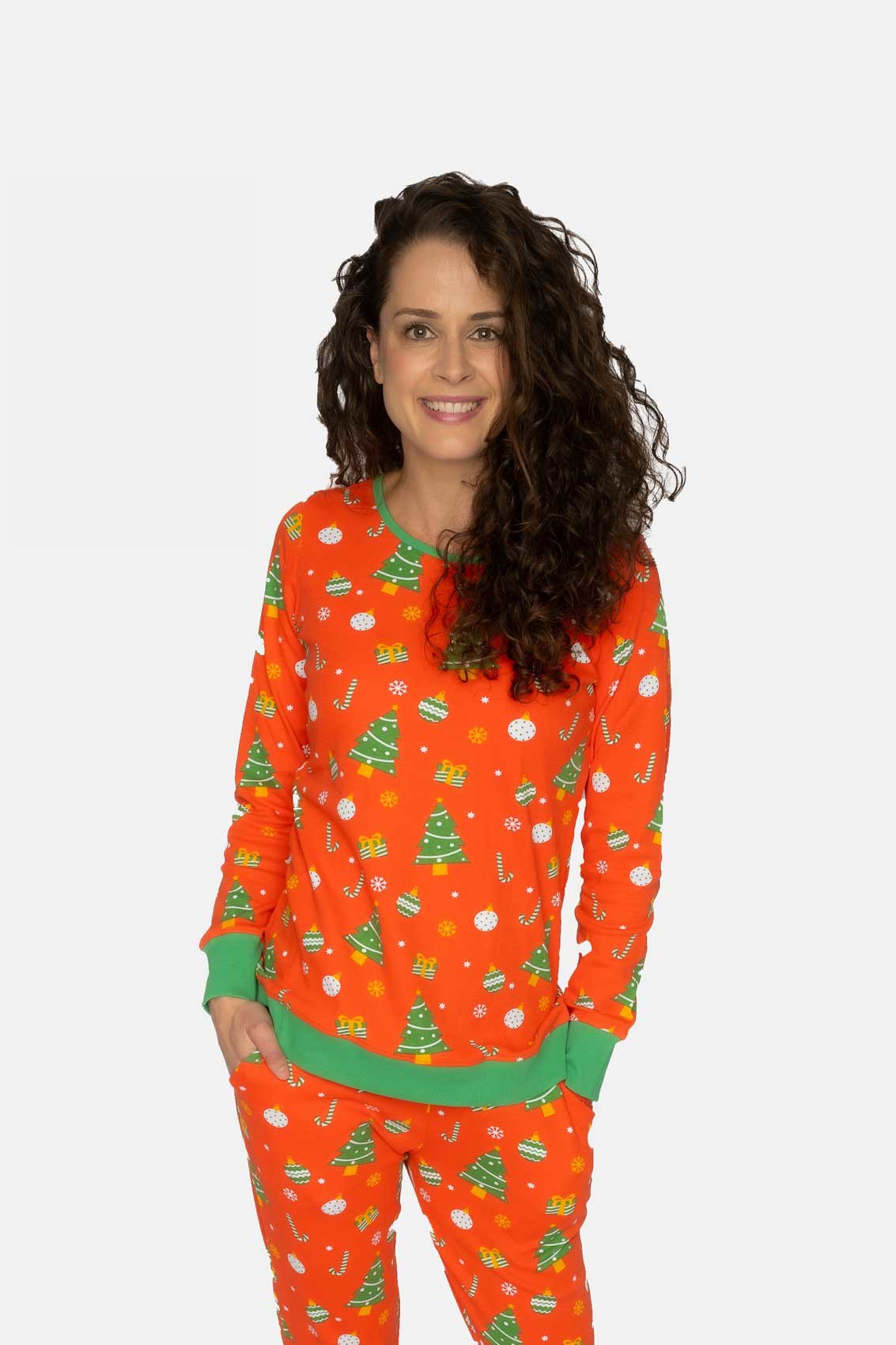 Weihnachtspyjamas Damen - Weihnachtsbäume, Weihnachtsgeschenke, etc.