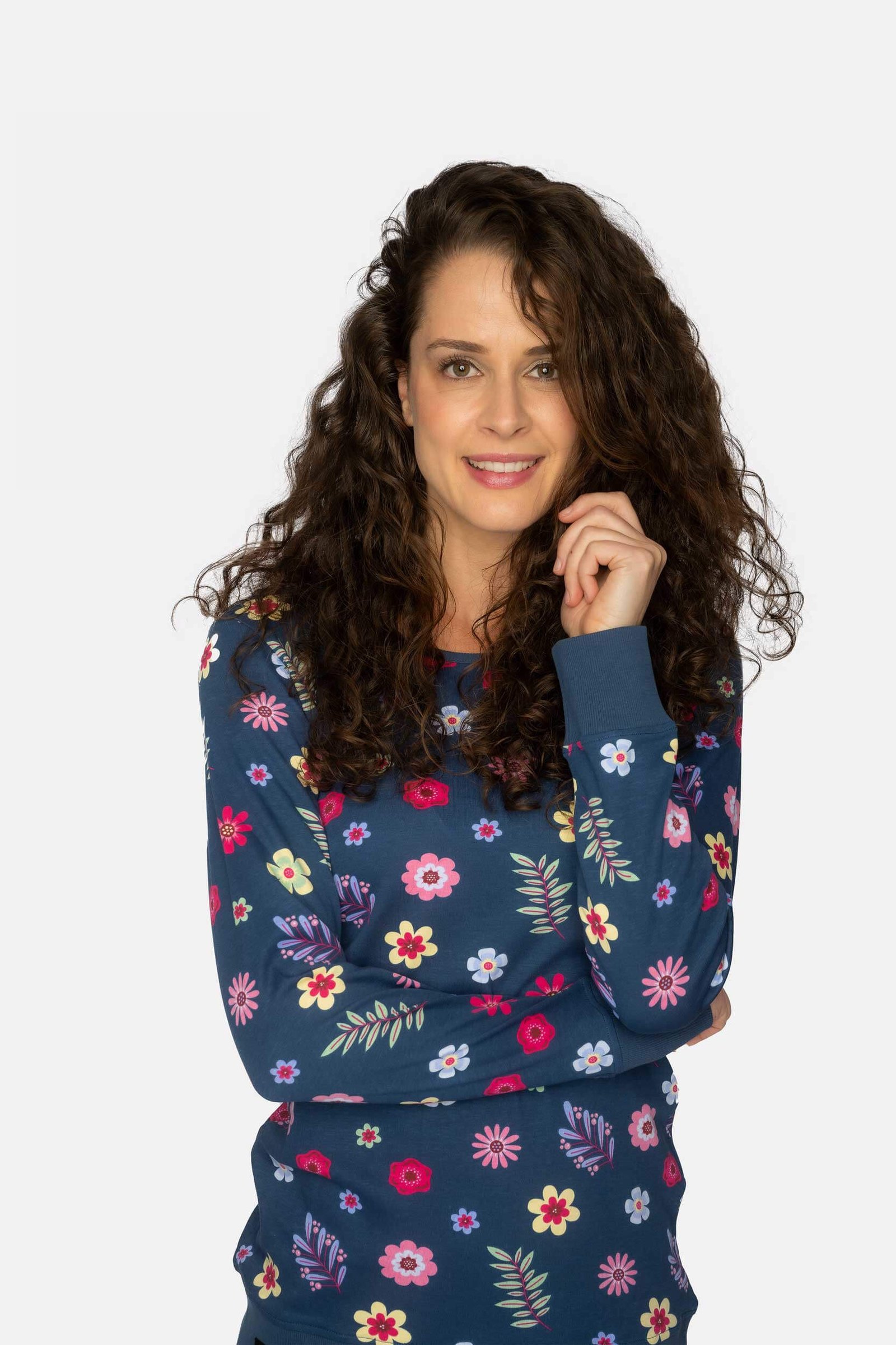 Vrolijke bloemenprint - dames pyjama set